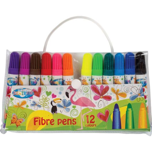 Fibre pens 12col. 