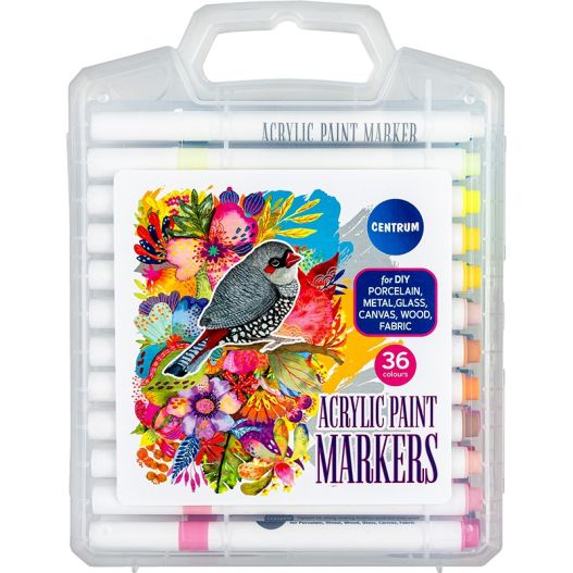Akrilu marķieru komplekts 36 kr. 1-3mm