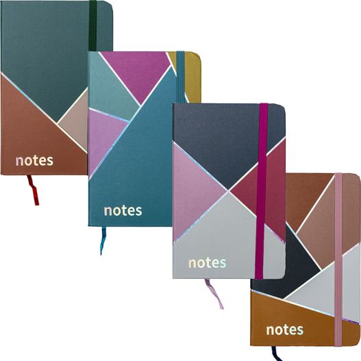 Bloknots A6 līniju 80lp. cietos vākos ar gumiju  