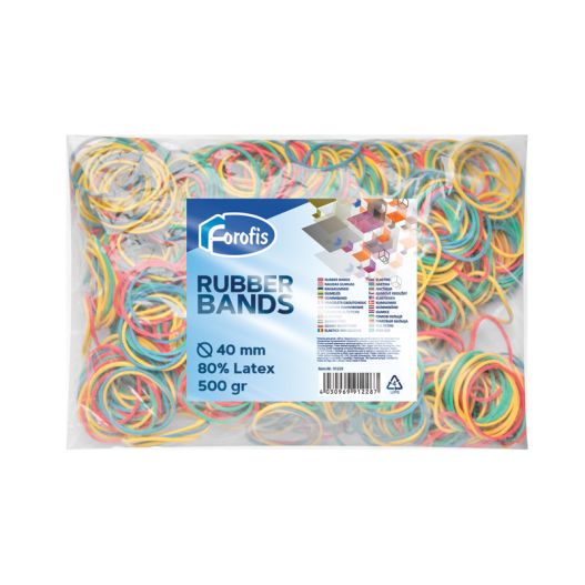 Rubber bands FOROFIS 500gr (80% latex) assorted