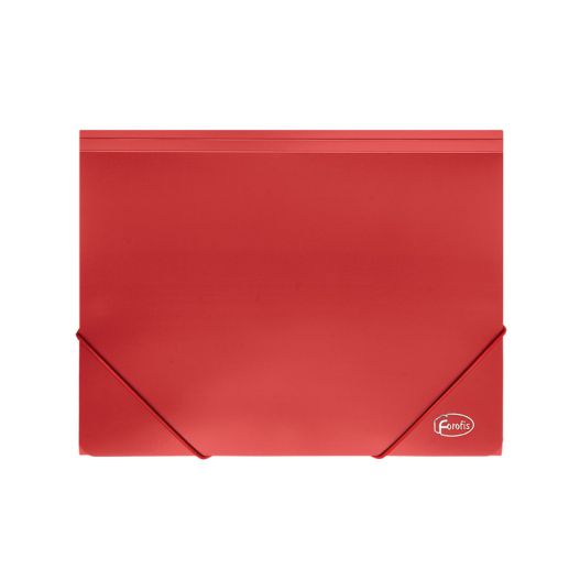 Document case A4 FOROFIS 0.50mm w/elast.bands (red) PP