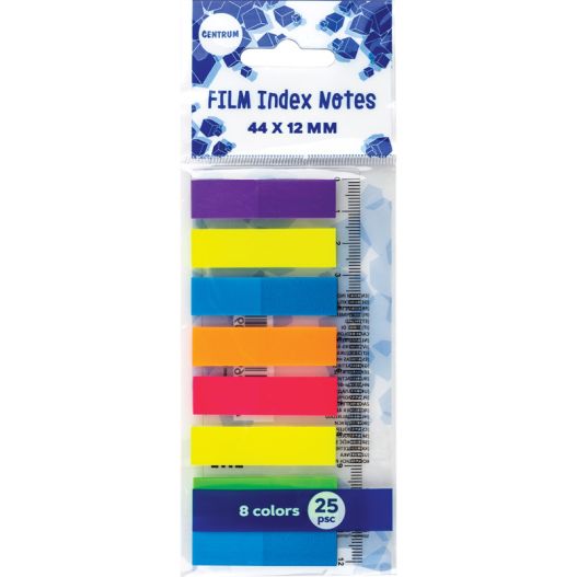 Film index note 45*12mm 8pcs.x25sh. 6col. on PVC ruler