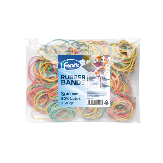 Rubber bands FOROFIS 250gr (80% latex) assorted