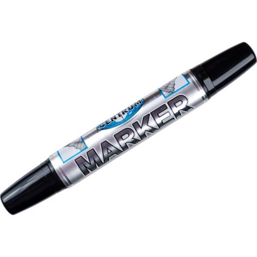 Permanent marker black dual tip (bullet and chisel tip) 3mm&1-5mm