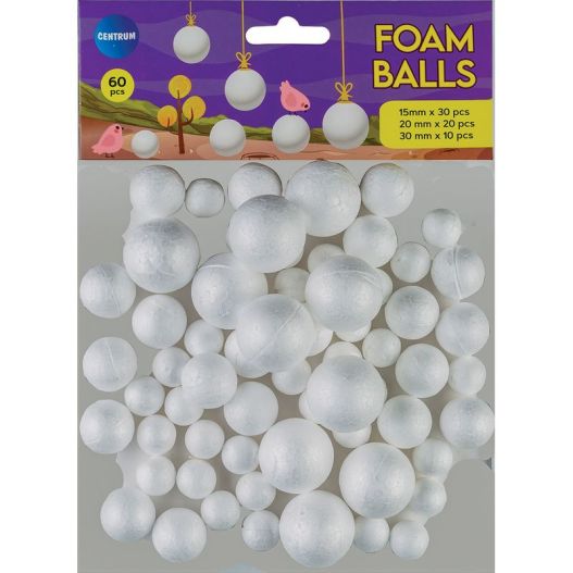 Foam ball 60pcs (white) 