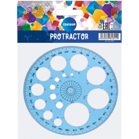 Ruler plastic 360° diam.11cm