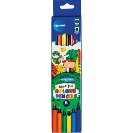 Color pencils plastic 6col. 