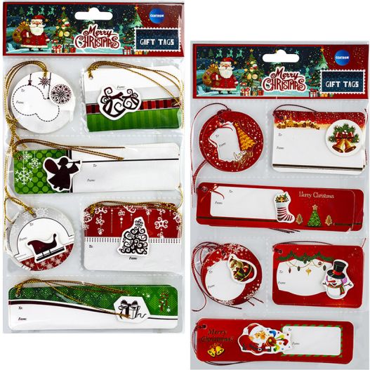 Бирки для подарков “Christmas”, 12 шт.