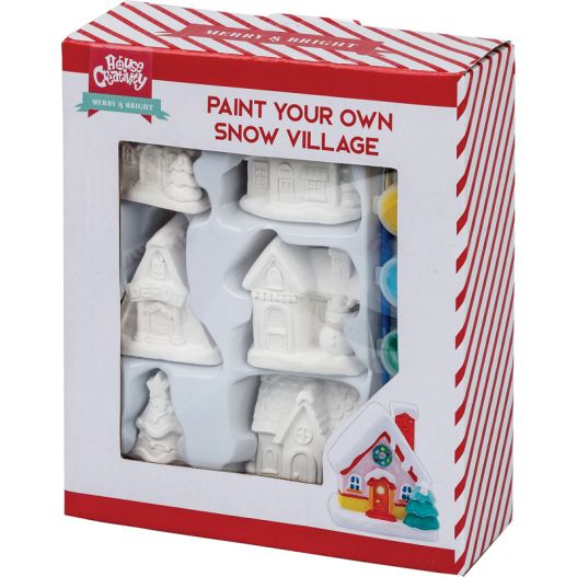 PAINT YOUR OWN SNOW VILLAGE 17.8x20.5x6 cm 6pcs.