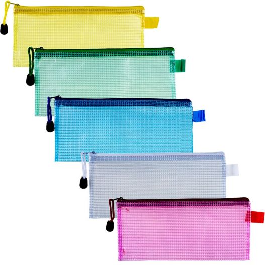 Mape-aploksne ar rāvējslēdzēju 24x12cm 0.25mm assorti