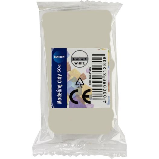 Plastilīns balta kr. 50g