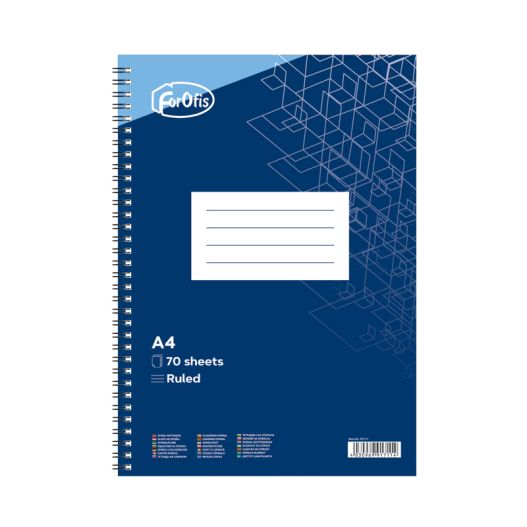 Notebook A4 lined 70sh. spiral bound 