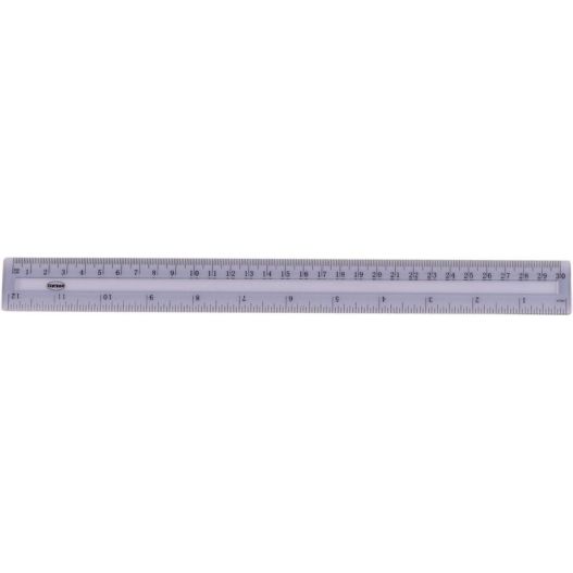 Ruler plastic 30cm clear