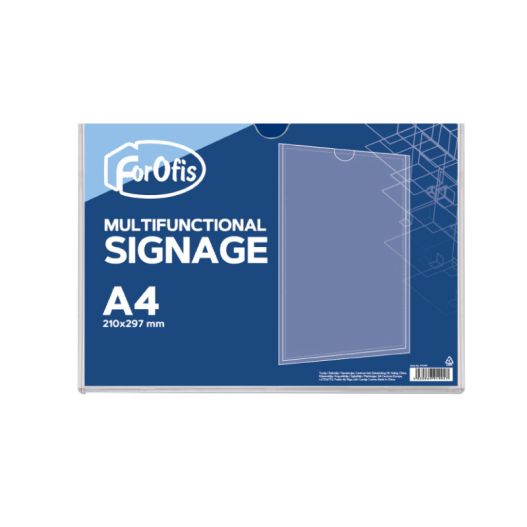 Multifunctional signage Horizontal A4, Clear