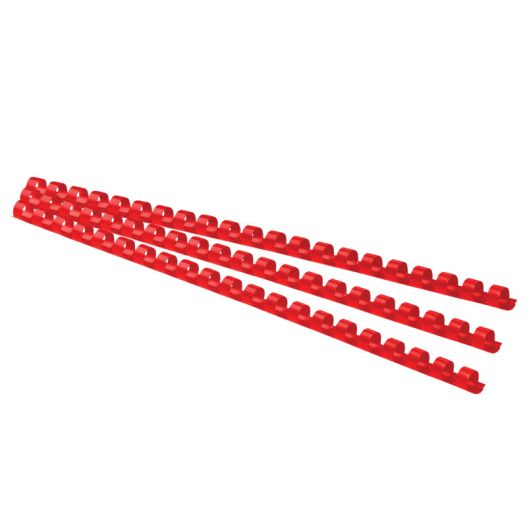 Binding comb 12mm 95sheets FOROFIS red 100pcs plastic