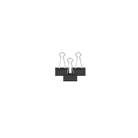 Binder clips FOROFIS 15mm 12pcs. black