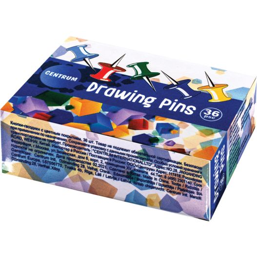 Drawing pins colored 36pcs.