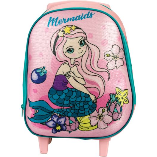 Backpack MERMAID Trolley with wheels 30x10x37cm