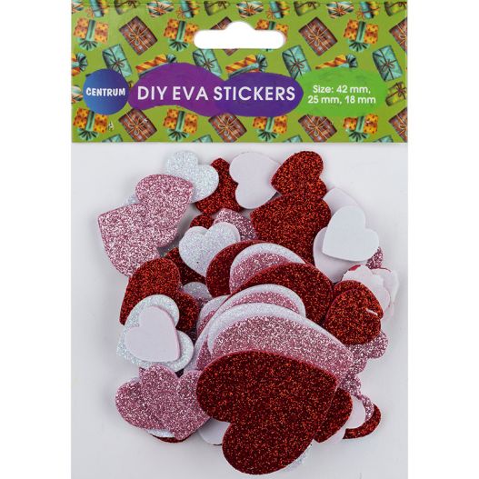 Dekoratīvas uzlīmes HEART 42&25&18mm 60gab