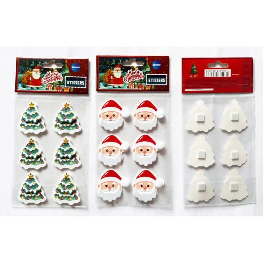 Decoration Stickers Puffy “Christmas”, 6 pcs.