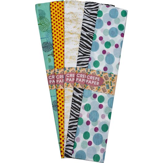 Colour crepe paper 50x200cm 5col. 17g/m2