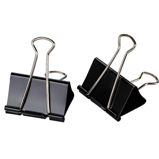 Binder clips 60mm 6pcs. black