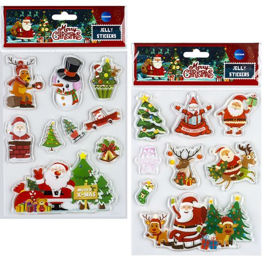 Decoration Stickers Jelly “Christmas”, Reusable