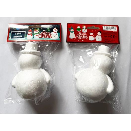 Foam Craft Shape “Snowman” (white)