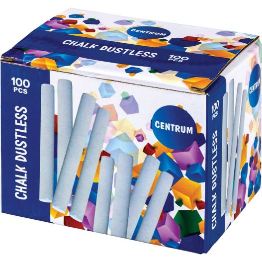 School chalk white dustless 10pcs.