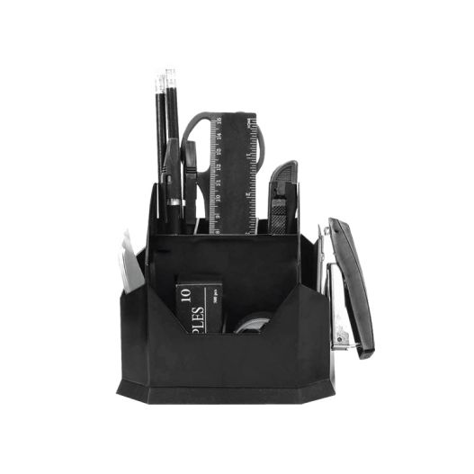 Desk set FOROFIS of 11 tools plastic (black)