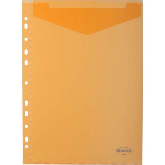 Envelope plastic vertical A4 with perforation 0.18mm assorted PP