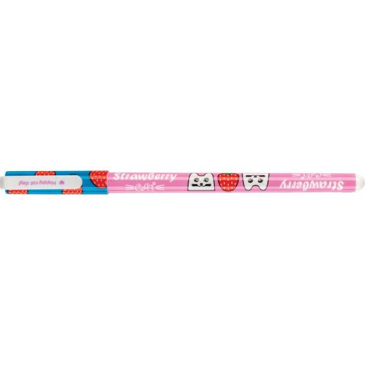 Ball pen STRAWBERRY CAT oil blue ink 0.7mm