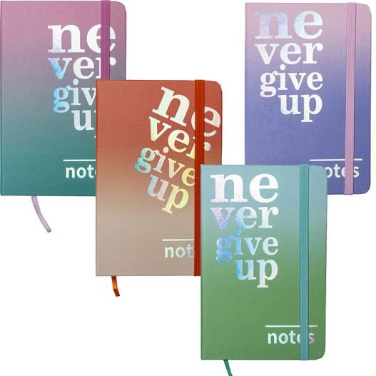 Bloknots A6 līniju 80lp. cietos vākos ar gumiju  