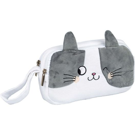 Pouch case with double zipper “Cat” 20.5x11.5x5cm CAT