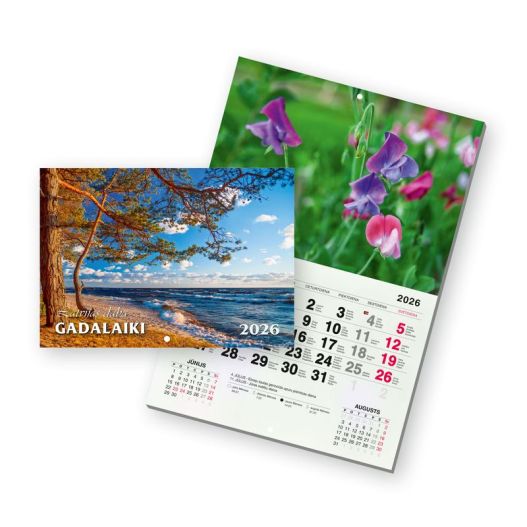 Wall throw-ower calendar 