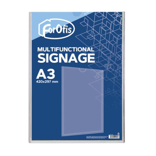 Multifunctional signage Vertical A3, Clear